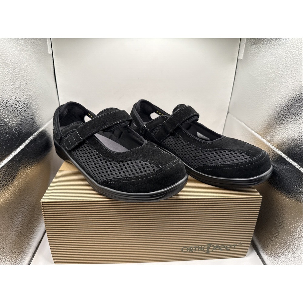 OrthoFeet SANIBEL Women's NEW Mary Jane Casual Shoe Black US Size 11 X-Wide